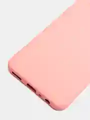 Розовый чехол для Samsung A03 Core с защитой камеры и с бархатом внутри