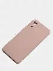 Светло-коричневый чехол для Samsung A03 Core с защитой камеры и с бархатом внутри