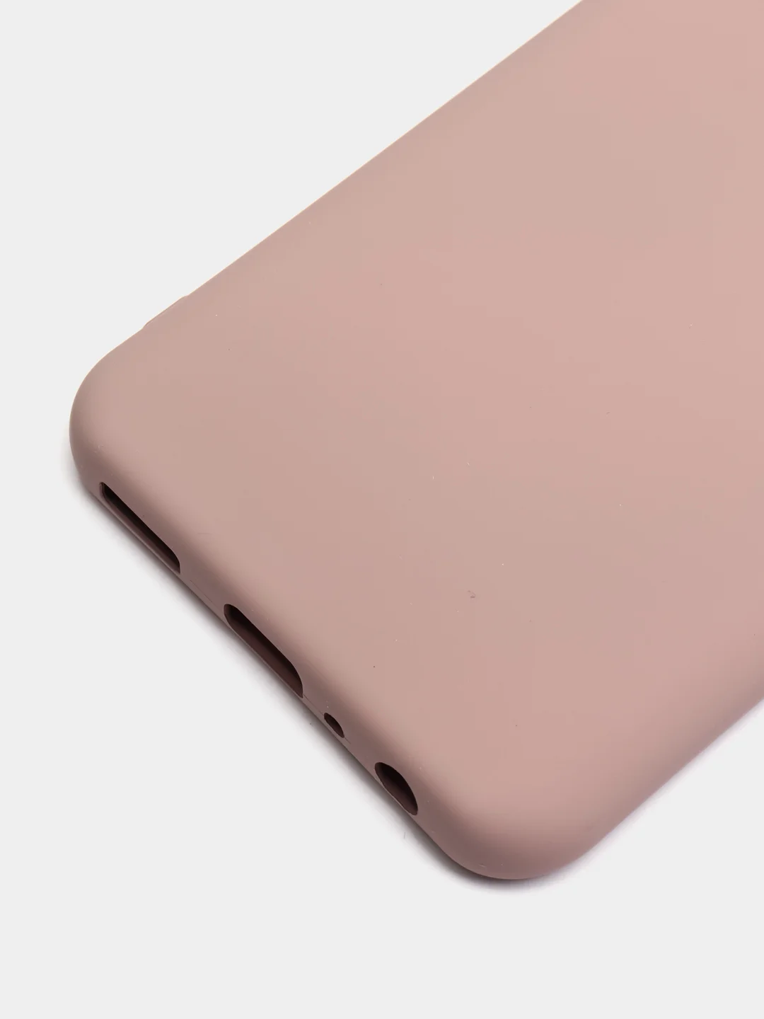 Светло-коричневый чехол для Samsung A03 Core с защитой камеры и с бархатом внутри
