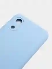 Лазурный чехол для Samsung A03 Core с защитой камеры и с бархатом внутри