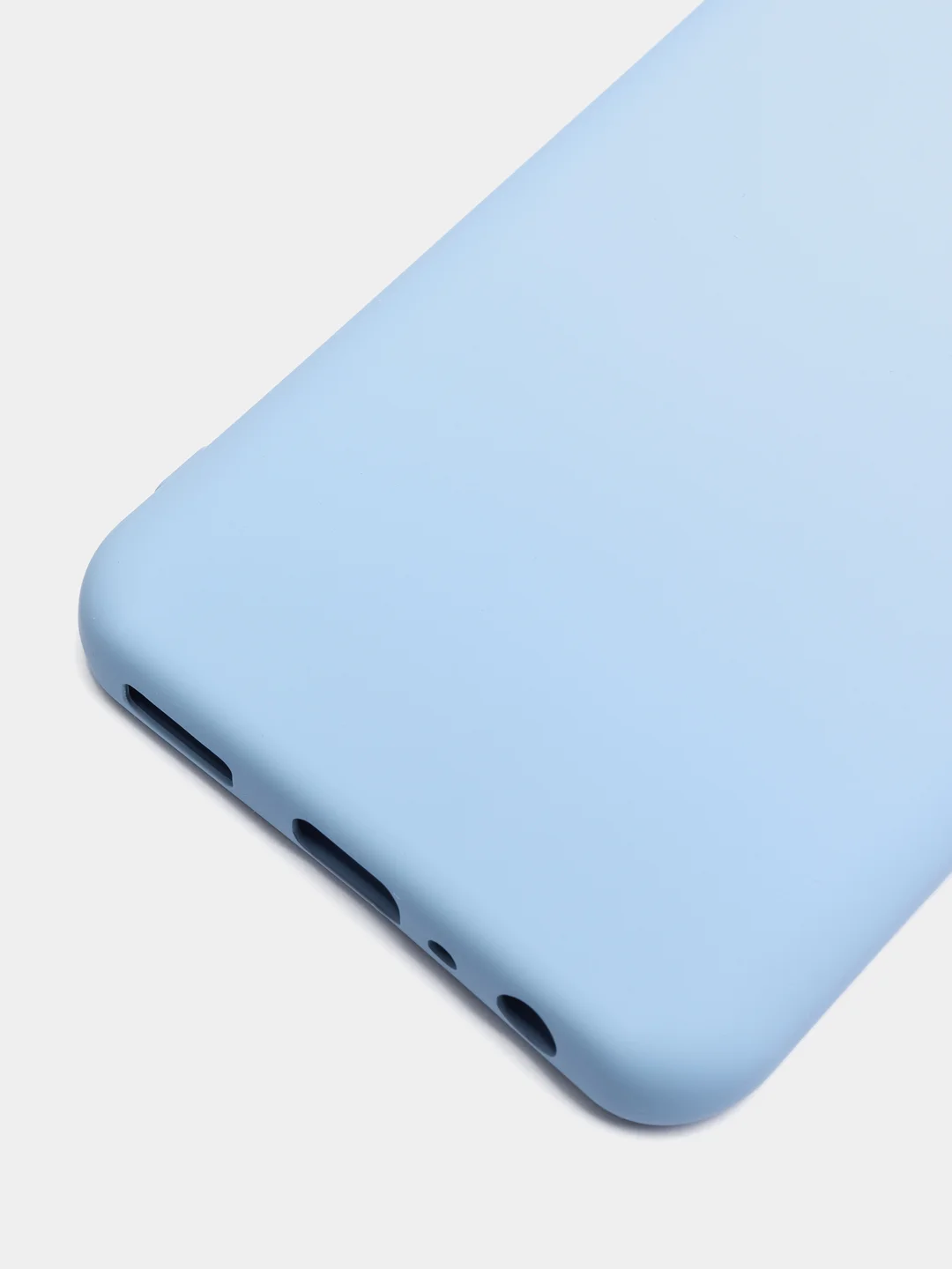 Лазурный чехол для Samsung A03 Core с защитой камеры и с бархатом внутри