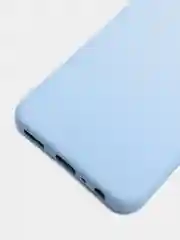 Лазурный чехол для Samsung A03 Core с защитой камеры и с бархатом внутри