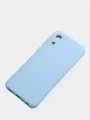 Лазурный чехол для Samsung A03 Core с защитой камеры и с бархатом внутри