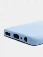 Лазурный чехол для Samsung A03 Core с защитой камеры и с бархатом внутри