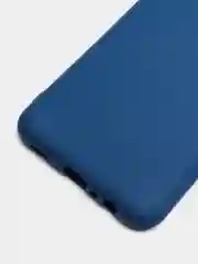 Темно-синий чехол Samsung A03 c защитой камеры и бархатом внутри