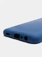 Темно-синий чехол Samsung A03 c защитой камеры и бархатом внутри