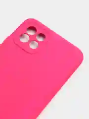 Фуксия чехол Samsung A03 c защитой камеры и бархатом внутри