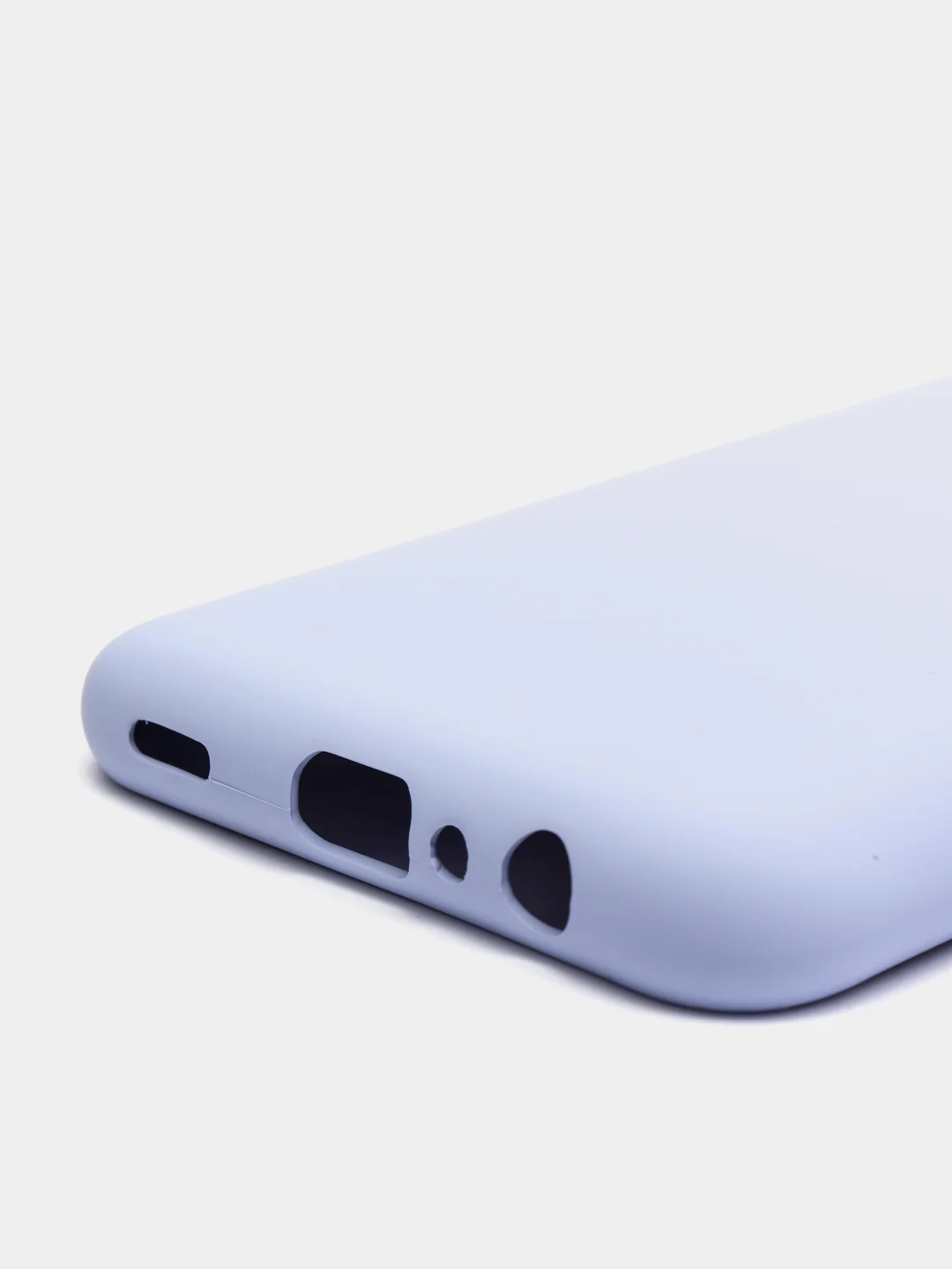 Лавандовый чехол Samsung A03 c защитой камеры и бархатом внутри