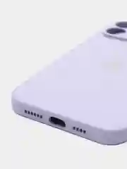 Лавандовый чехол силиконовый со стеклянной панелью для iPhone 13 Pro Max