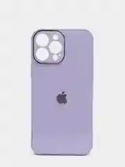 Лавандовый чехол силиконовый со стеклянной панелью для iPhone 13 Pro Max