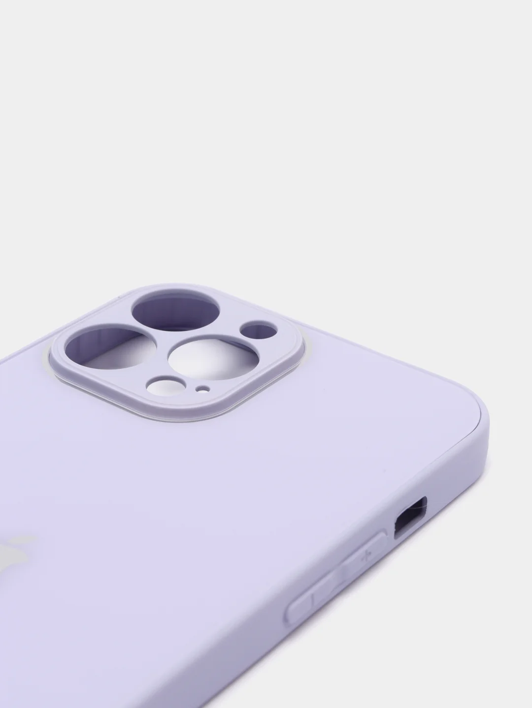 Лавандовый чехол силиконовый со стеклянной панелью для iPhone 13 Pro Max