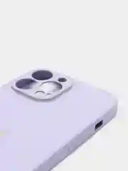 Лавандовый чехол силиконовый со стеклянной панелью для iPhone 13 Pro Max