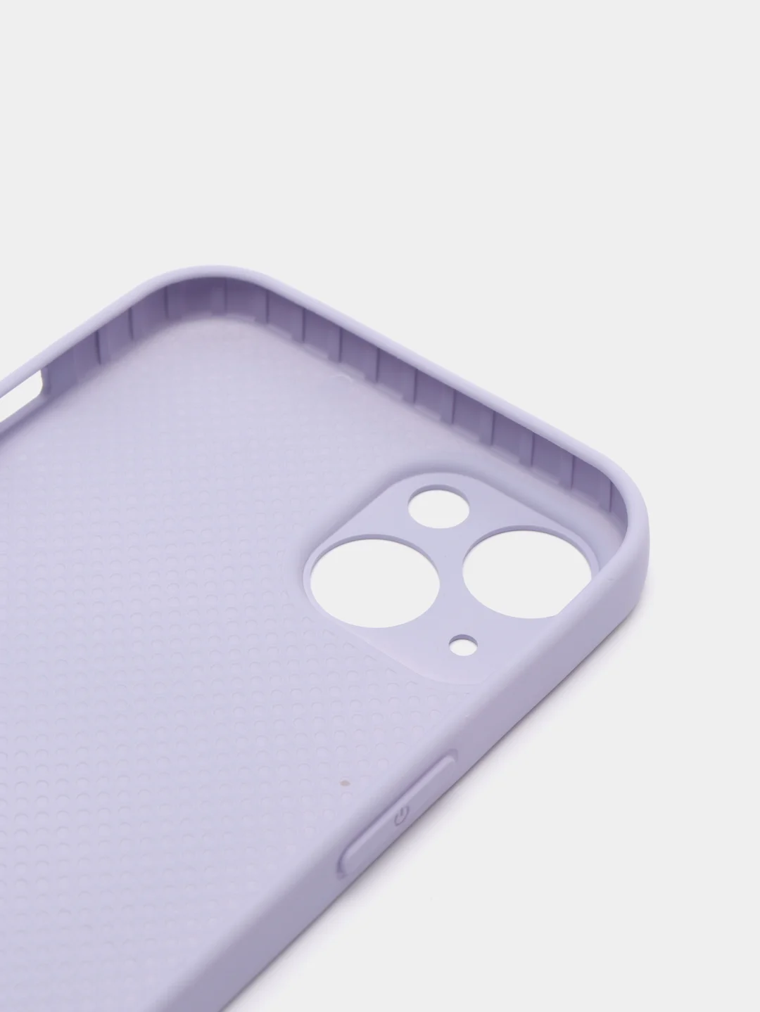 Лавандовый чехол силиконовый со стеклянной панелью для iPhone 13