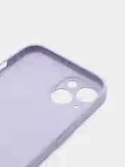 Лавандовый чехол силиконовый со стеклянной панелью для iPhone 13
