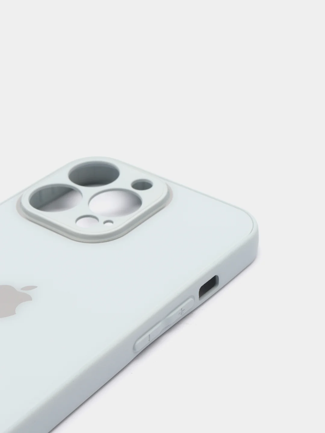 Ледяной чехол силиконовый со стеклянной панелью для iPhone 13 Pro