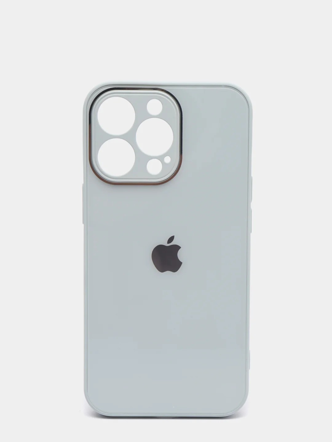 Ледяной чехол силиконовый со стеклянной панелью для iPhone 13 Pro
