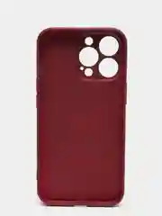 Тёмно-бордовый чехол силиконовый со стеклянной панелью для iPhone 13 Pro