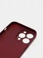 Тёмно-бордовый чехол силиконовый со стеклянной панелью для iPhone 13 Pro