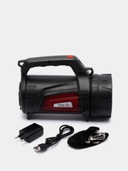 Фонарь АРМИЯ РОССИИ "Шмель", 10 Вт, боковой свет, красный маяк, USB, powerbank