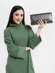 Клатч женский на цепочке, цвет серебряный