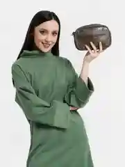 Сумка женская на ремне, цвет коричневый