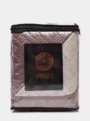 Покрывало DeNASTIA "Палермо" двустороннее 240x260, геометрия, цвет розовый/молочный