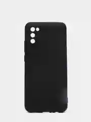Черный чехол для Samsung A02s силиконовый c softtouch покрытием