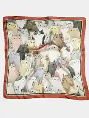 Коричневый шейный платок 55*55/Женский платок