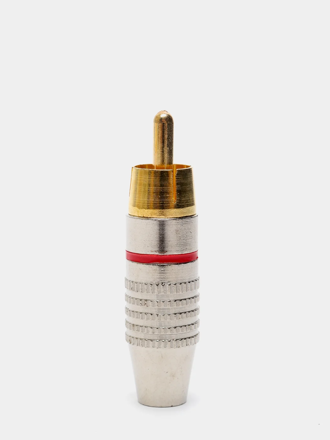 Штекер RCA, тюльпан, металл, винт SZC-0218, RP-213, красный