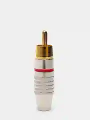 Штекер RCA, тюльпан, металл, винт SZC-0218, RP-213, красный