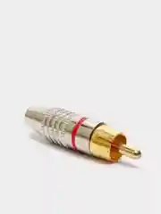 Штекер RCA, тюльпан, металл, винт SZC-0218, RP-213, красный
