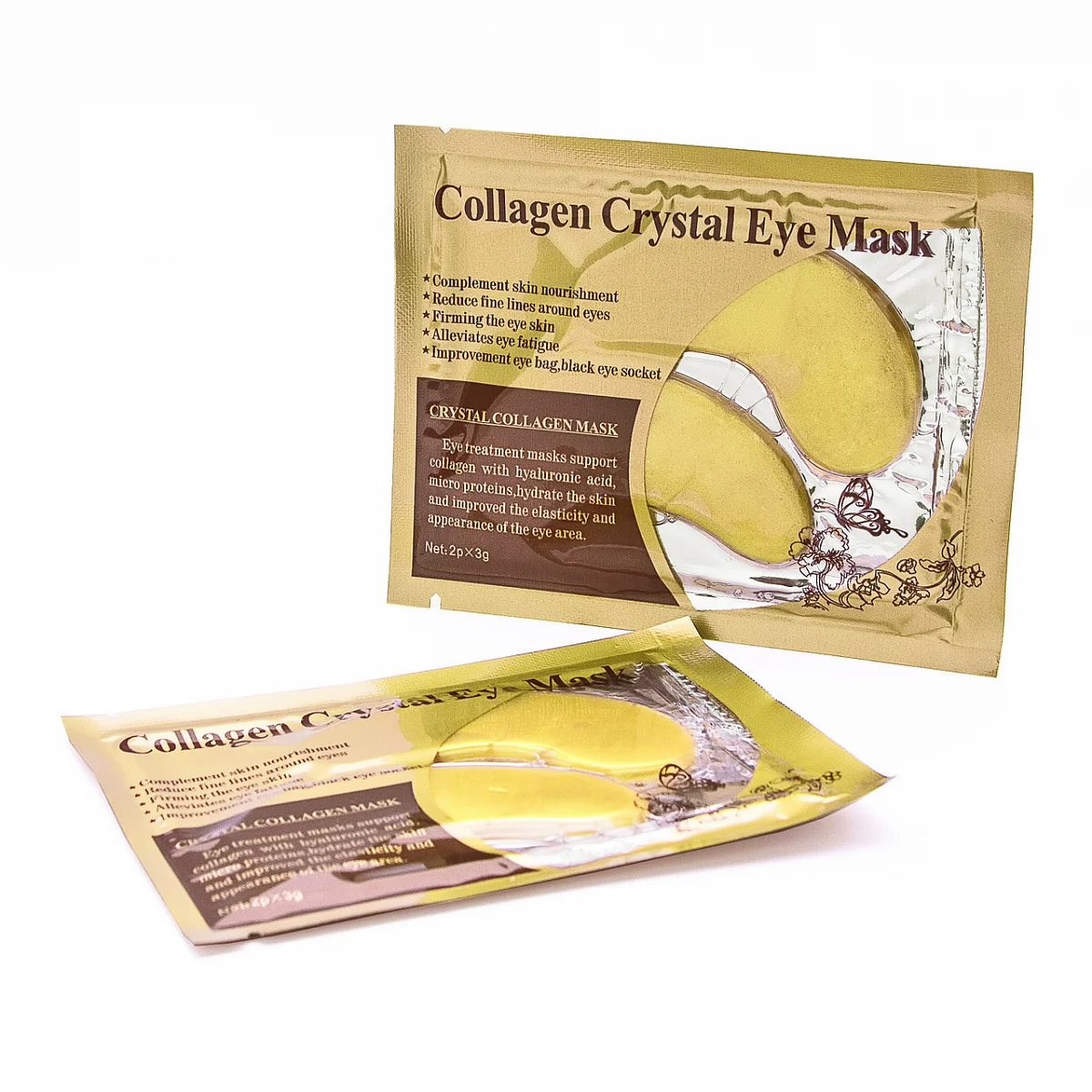 Белый патчи для глаз White Crystal Eye Mask, увлажняющие, с белым коллагеном