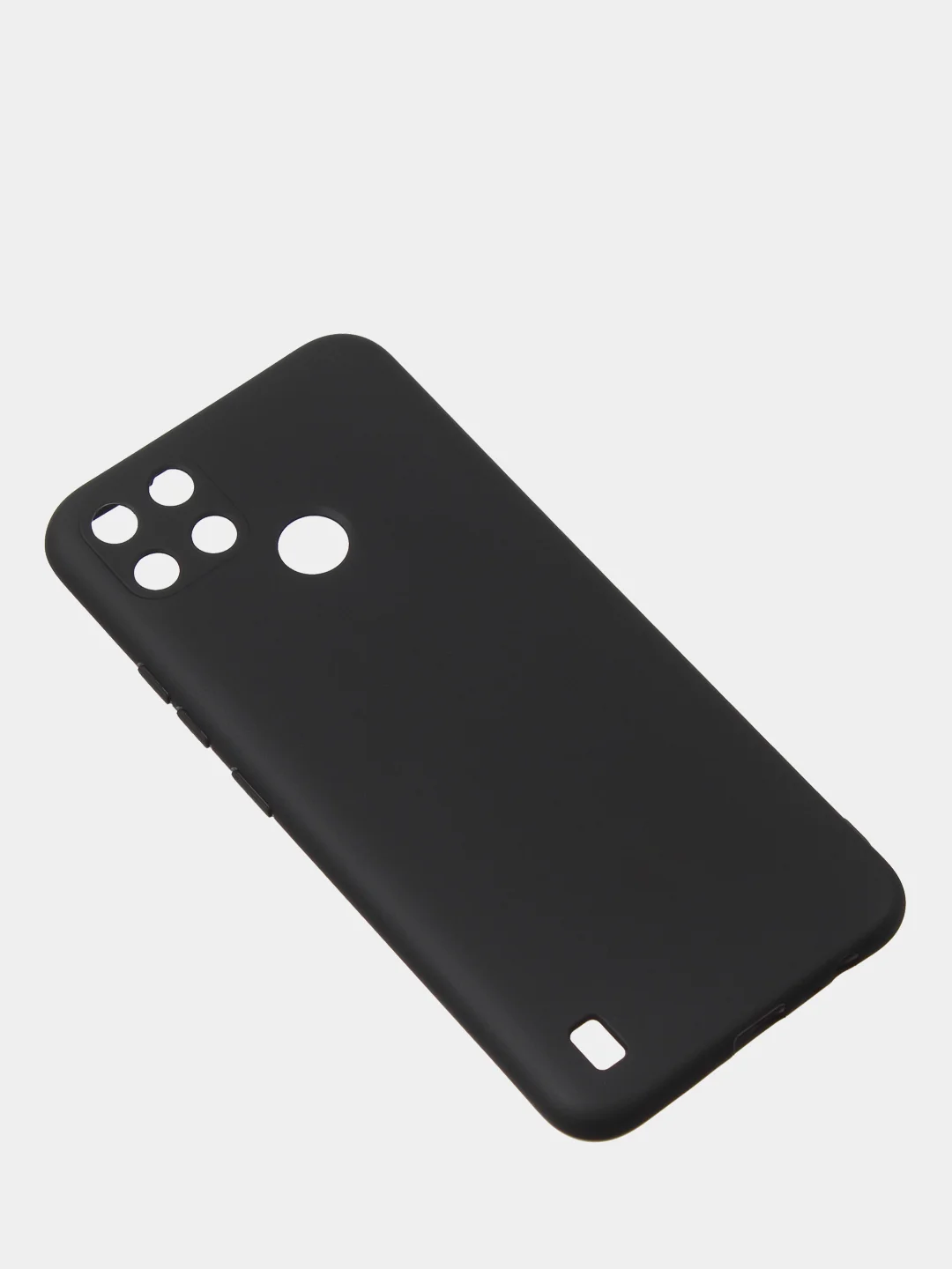 Черный чехол для Realme C21Y цветной матовый