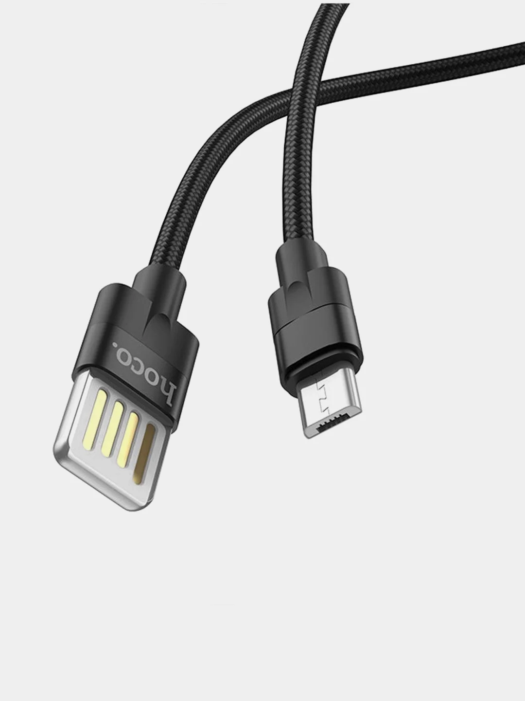 Кабель USB HOCO U55 для зарядки 1.2 м., 2.4A / 3A Dual Side для Micro, Type-C, Lightning