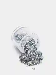 Серый меланж блестки для макияжа и маникюра