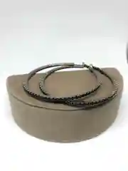 Серьги кольца с кристаллами / Серьги Конго
