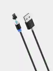 Черный кабель USB - Lightning, More Choice K61Si, MAGNETIC, 2.4A, 1 м