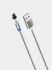 Тёмно-серый кабель USB - Lightning, More Choice K61Si, MAGNETIC, 2.4A, 1 м