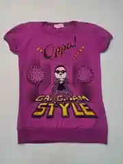 Футболка фиолетовая с принтом Gangnam Style