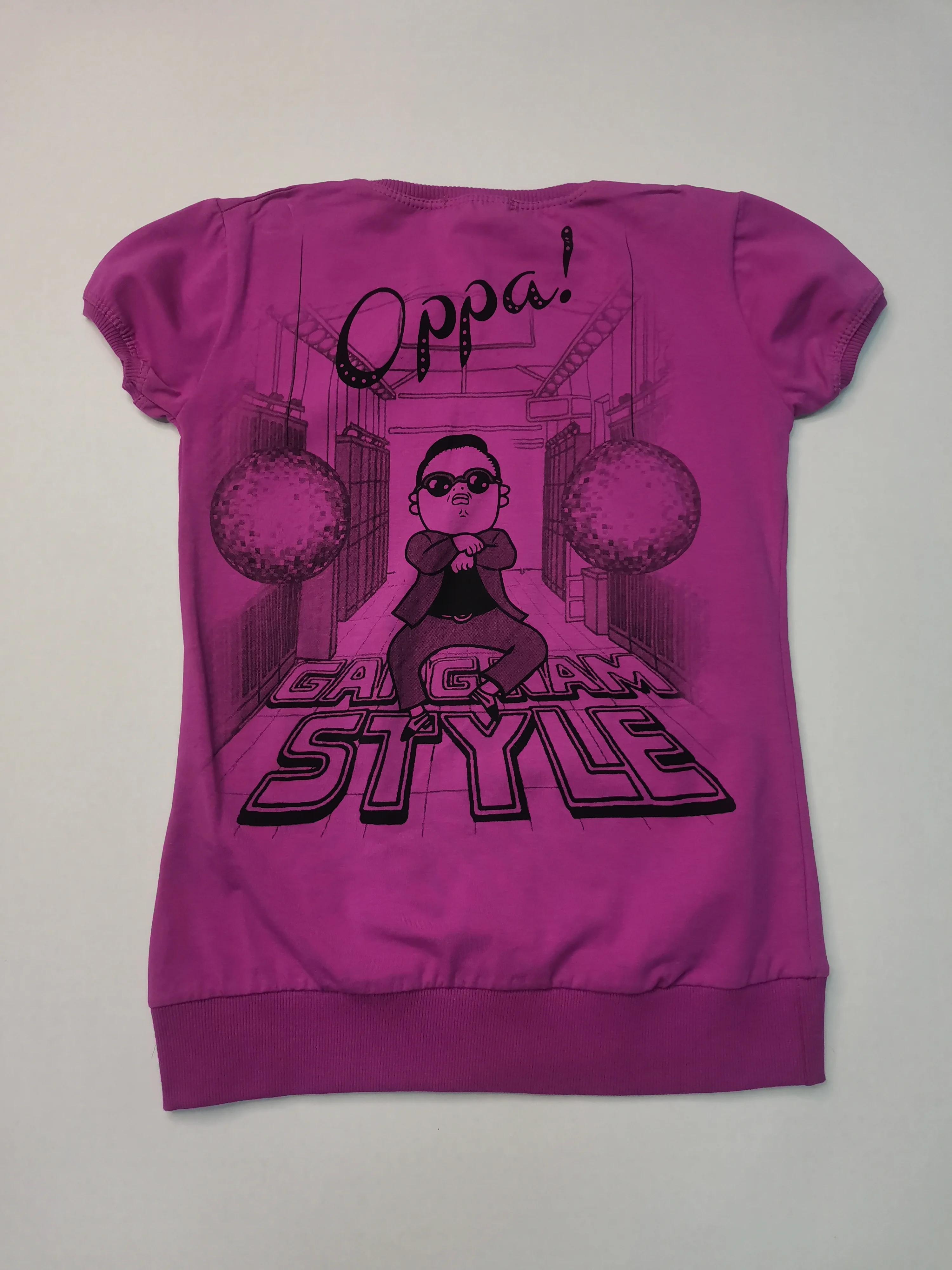 Футболка фиолетовая с принтом Gangnam Style