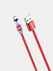 Красный кабель USB - Type-C, More Choice K61Sa, MAGNETIC, 3.0A, 1 м