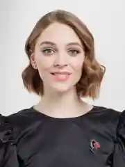 Бордовый брошь на одежду "Fashion Jewerly" / значек на одежду