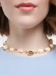 Ожерелье цепочка, цепь с натуральными ракушками Narkis