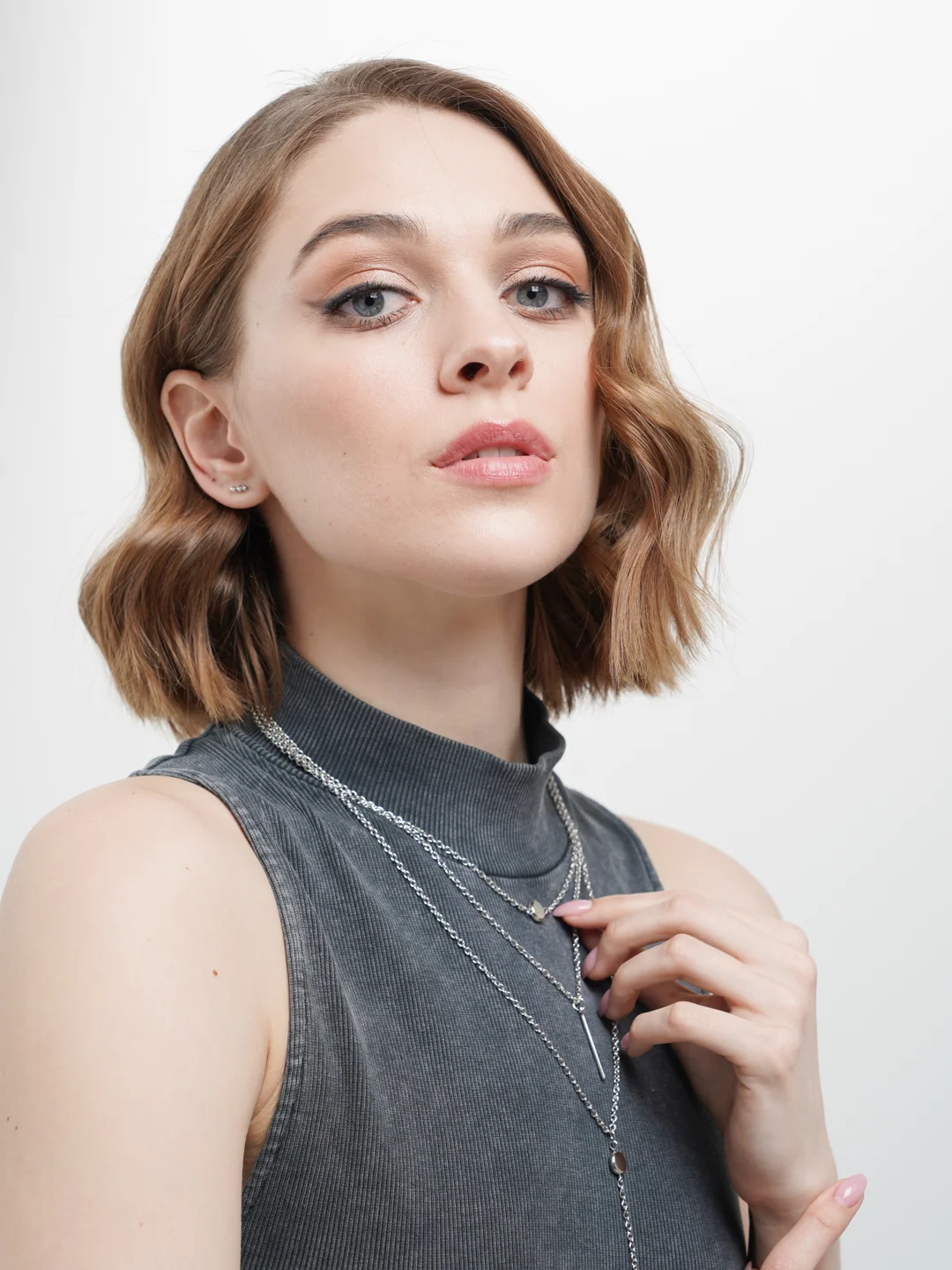 Серебряный подвеска тройная Amore store, серебряная
