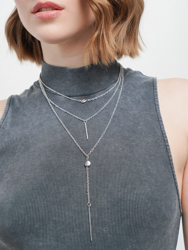Подвеска тройная Amore store, серебряная