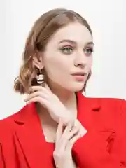 Черный серьги-подвески