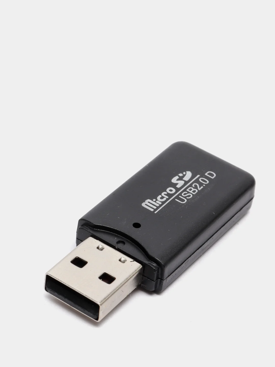 Черный картридер для карт памяти формата micro SD