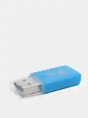 Синий картридер для карт памяти формата micro SD