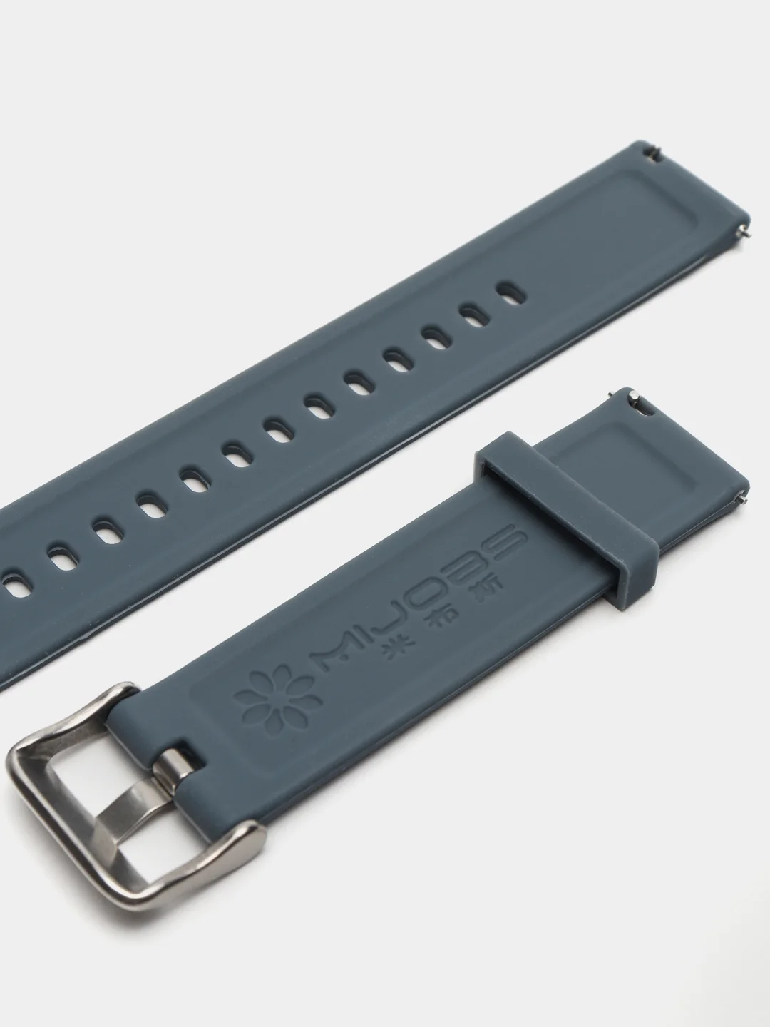 Тёмно-серый ремешок для Xiaomi Amazfit Bip GTR 42 мм / GTS / Samsung Gear S2 силиконовый сяоми самсунг
