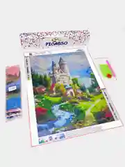 Алмазная мозаика-вышивка, 30 х 40 см, "Замок", без подрамника